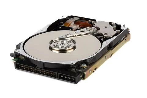 Hard drive for computer or server isolated on white background. Stock Photos
