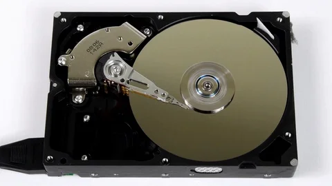Hard Drive with cover removed Stock Footage 101978988