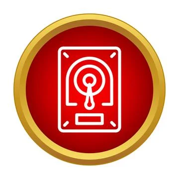 Hard drive data storage device technology icon Stock Illustration