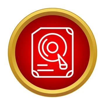 Hard drive data storage information technology icon Stock Illustration