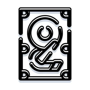Hard drive device for digital data storage icon Stock Illustration