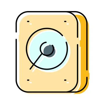 Hard drive device storing digital information and data Stock Illustration