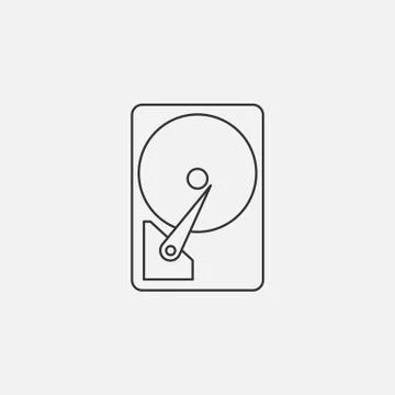 Hard drive disk flat icon. Stock Illustration