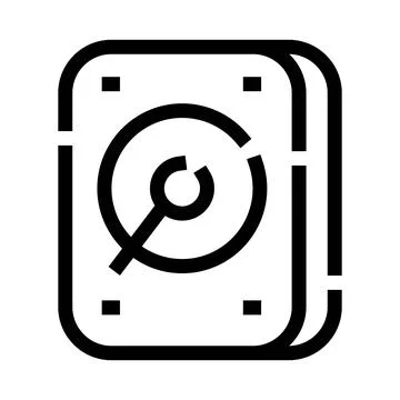 Hard drive disk icon digital data storage technology Stock Illustration
