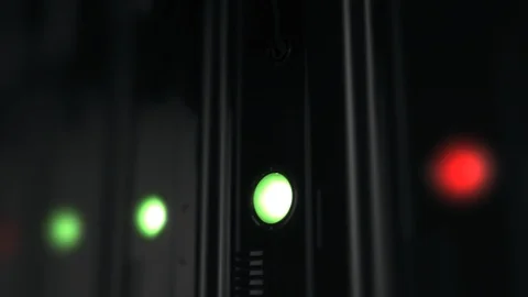 Hard Drive Failure in a Raid Array with Blinking LED Lights Indicating 스톡 동영상 130094823