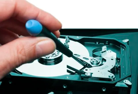 Hard drive fix Stock Photos