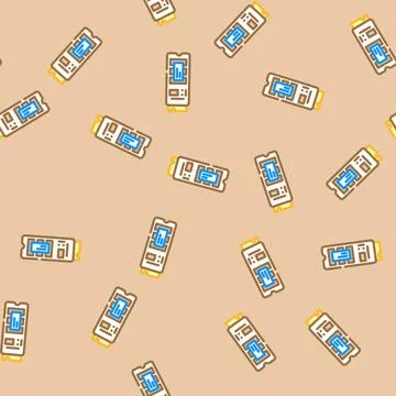 Hard drive gaming pc vector seamless pattern Stock Illustration