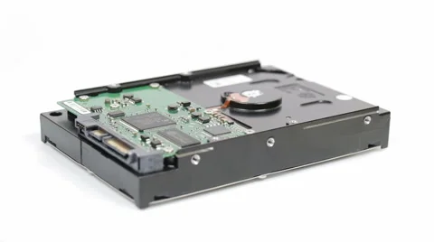Hard drive - hdd -  rotating on white background Stock Footage 40591051