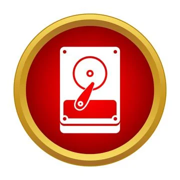 Hard drive icon representing data storage and backup Stock Illustration