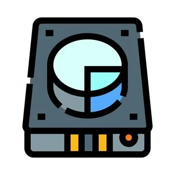 Hard drive icon representing data storage and partition Stockillustratie