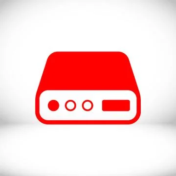 Hard drive icon stock vector illustration flat design Stockillustratie