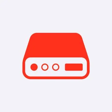 Hard drive icon stock vector illustration flat design Ilustração Stock