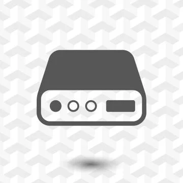 Hard drive icon stock vector illustration flat design Stockillustratie