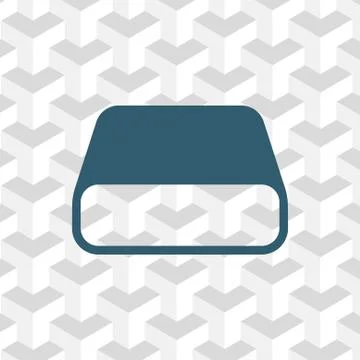 Hard drive icon stock vector illustration flat design 스톡 일러스트