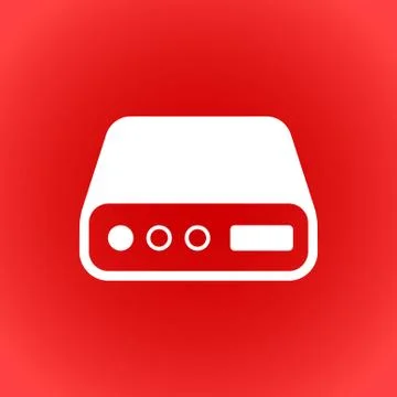 Hard drive icon stock vector illustration flat design Stockillustratie