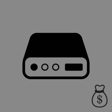 Hard drive icon stock vector illustration flat design Stockillustratie