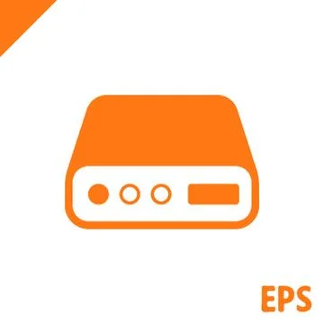 Hard drive icon stock vector illustration flat design Stock-Illustration
