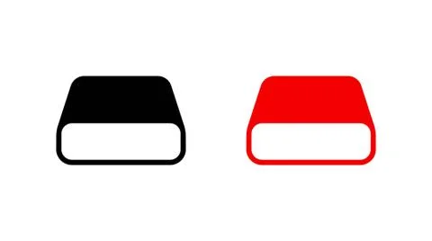 Hard drive icon stock vector illustration flat design Stock Illustration