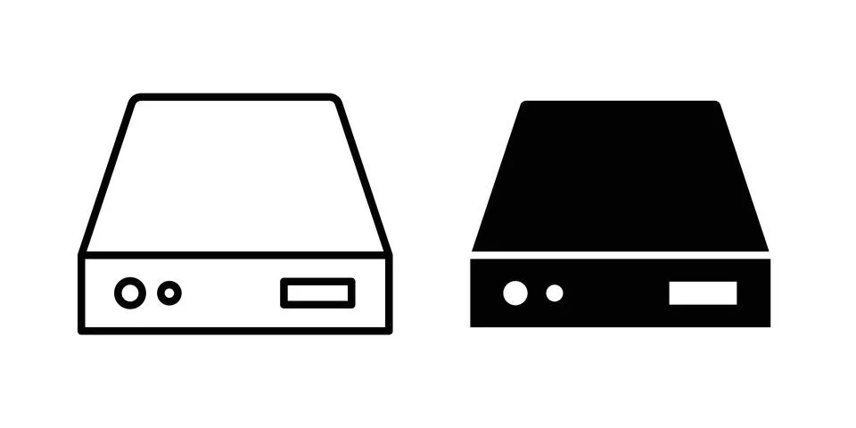 Hard drive icon vector symbol graphics Illustrazione stock