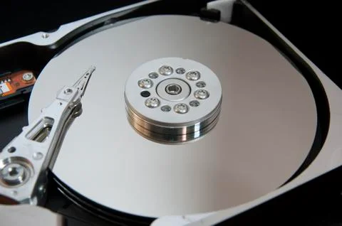 Hard Drive Interior Plate Stock Photos