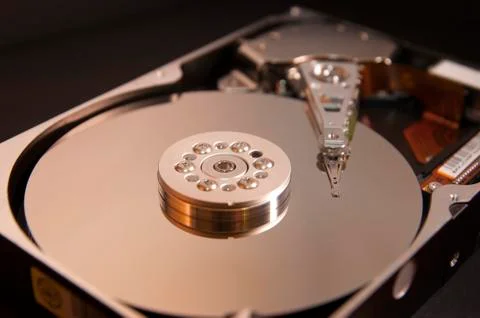 Hard Drive Interior Plate Stock Photos
