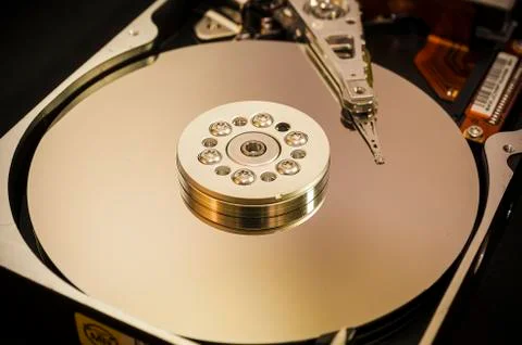 Hard Drive Interior Plate Stock Photos