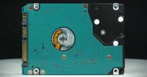 Hard drive. Internal laptop hard drive stores important digital data Stock Footage 332308973