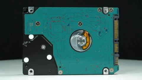 Hard drive. Internal laptop hard drive stores important digital data Stock Footage 335108770