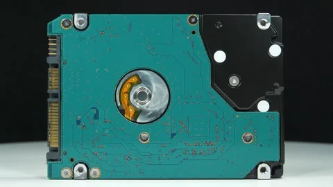 Hard drive. Internal laptop hard drive stores important digital data Stock Footage 338357741