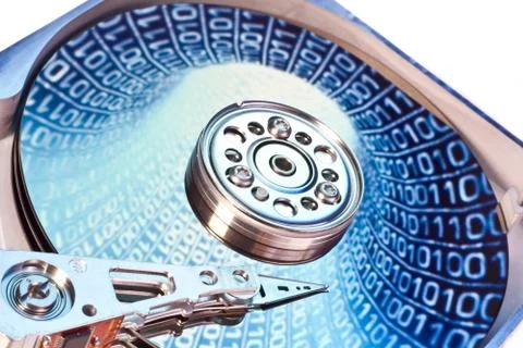 Hard drive internals Stock Photos