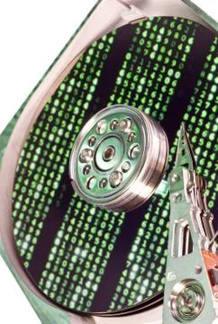 Hard drive internals Stock Photos