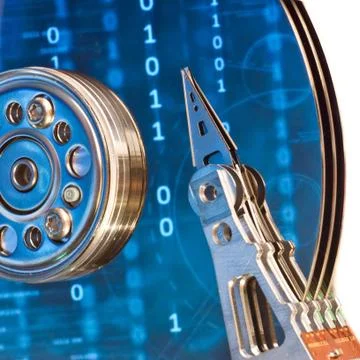 Hard drive internals Stock Photos
