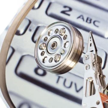 Hard drive internals Stock Photos