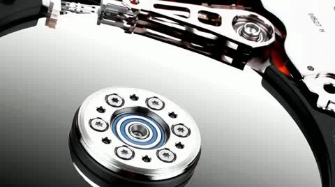 Hard drive isolated on white Vídeos de archivo 22219201