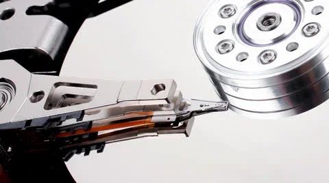 Hard drive isolated on white Vídeos de archivo 25005861