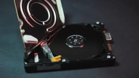 Hard drive reading and write data open memory hdd recovery Stock-Footage 119077781