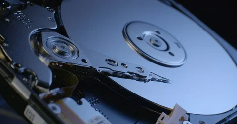 Hard drive slowmotion rotating Stock Footage 84503300
