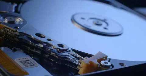 Hard drive slowmotion rotating Stock Footage 84504810