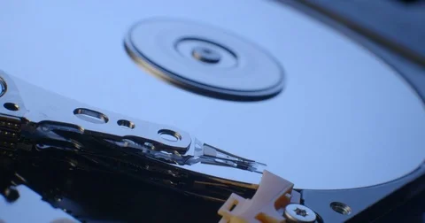 Hard drive slowmotion rotating Stock Footage 84505106