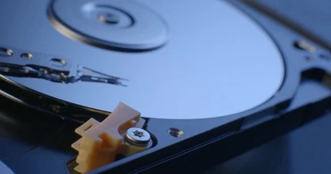 Hard drive slowmotion rotating Stock Footage 84505321
