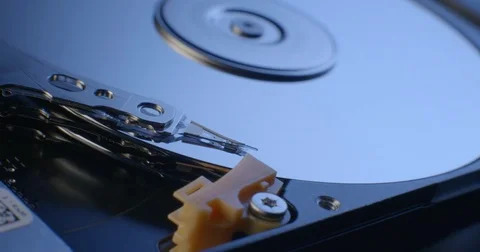 Hard drive slowmotion rotating Stock Footage 84505358