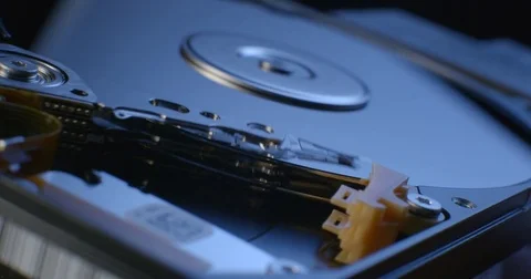 Hard drive slowmotion rotating Stock Footage 84505593