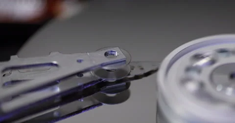 Hard Drive Spin Up and Down Stock Footage 56932727