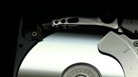 Hard drive spinning up Stock Footage 35345851
