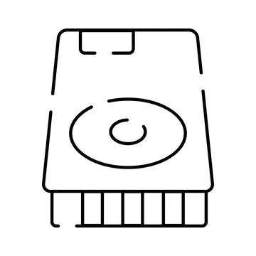 Hard drive storage computer hardware data icon Stock Illustration