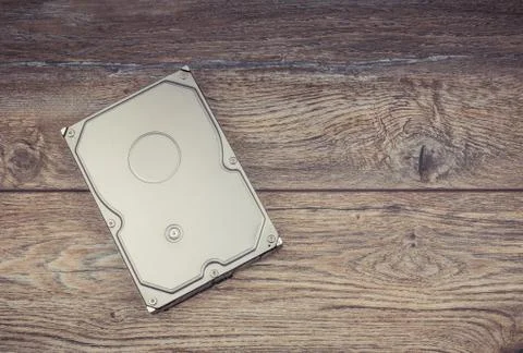 Hard drive on the table Stock Photos