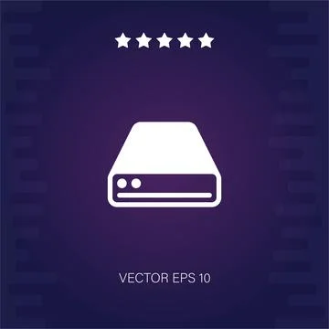 Hard drive vector icon Stock Illustration