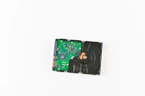 Hard drive on a white background. Computer hard drive on a white background.  Foto stock