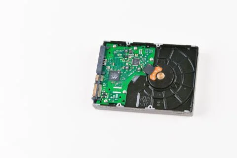 Hard drive on a white background. Computer hard drive on a white background.  Foto stock