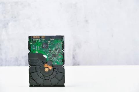 Hard drive on a white background. Computer hard drive on a white background.  Stock Photos